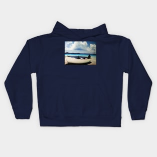 Dinghy on Sandy Cay - British Virgin Islands Kids Hoodie